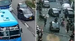 PELEA DE CARROS EN ITAGUI. 