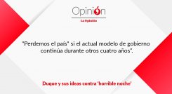Duque y sus ideas contra ‘horrible noche’