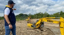 En la vereda Los Reyes, de Buena Esperanza, Riesgos redireccionó el cauce del río Zulia/Foto cortesía