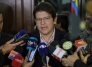 Miguel Uribe declara a los medios de comunicación. 