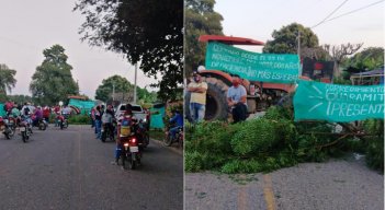 La manifestación de vecinos de la zona es dio a la altura del corregimiento Guaramito. / Foto: Cortesía 