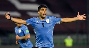 Luis Suárez, goleador de la selección uruguaya.