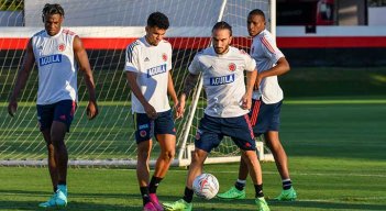 Colombia en uno de los entrenamientos en Goainias, en la Copa América.