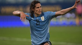 Edinson Cavani, artillero uruguayo. 