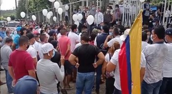 En Sardinata piden que se levanten los desbloqueos de las vías al Catatumbo./Foto: cortesía Irradiarte Sardinata