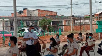 La campaña se inició en el colegio de Trigal del Norte./Foto cortesía