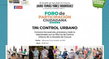 Foro de participación ciudadana ‘Control Urbano en Cúcuta’