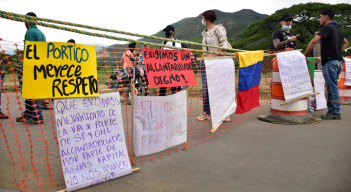 Cierre de la vereda por parte de la comunidad de El Páramo
