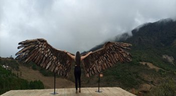 El mirador con las alas del cóndor.  Foto: Roberto Ospino/La Opinión.
