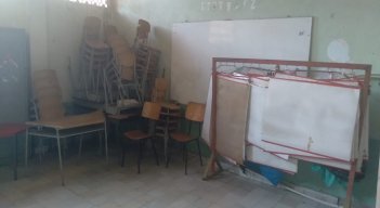 Daños en la escuela podrían afectar la seguridad a los niños. /Foto: Cortesía/La Opinión