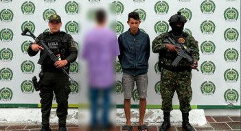 El Gaula sorprendió a los delincuentes. / Foto Cortesía