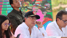 Presidente Gustavo Petro junto a parte de su gabinete.