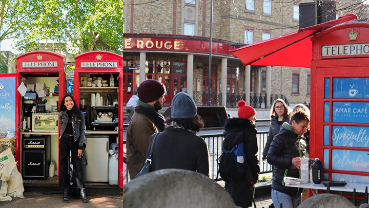 Los ingleses adoptaron rápidamente su identidad a través de las cabinas con el café.