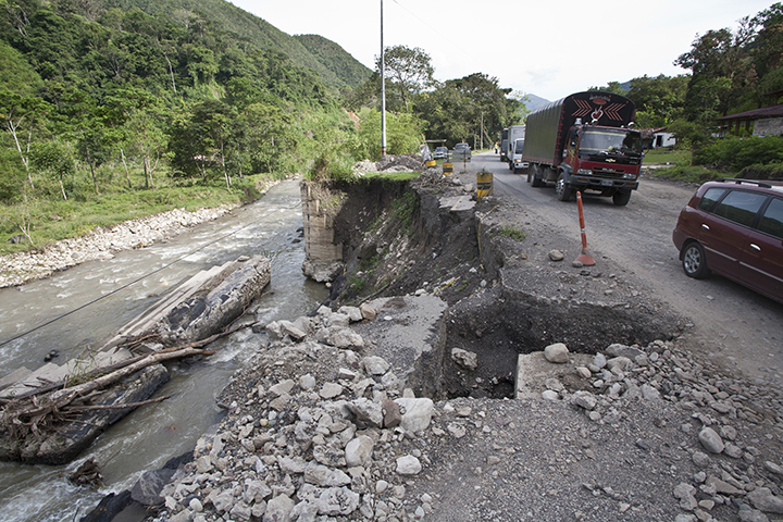 A finales del 2011 la vía Cúcuta-Pamplona fue fuertemente afectada por las lluvias.