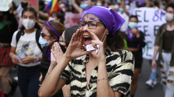 La marcha inició en el Parque Santander. 