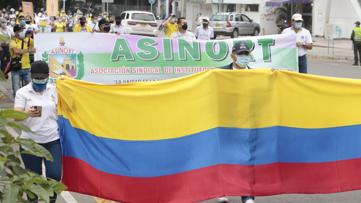 Los manifestantes atendieron el llamado del Comité Nacional del Paro