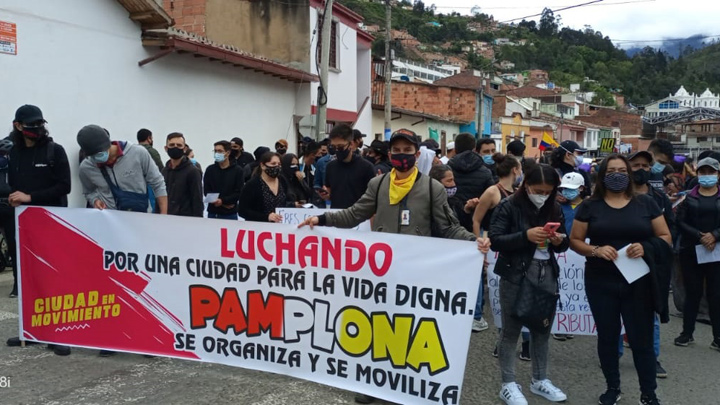 Los pamplones salieron a marchar en el marco del paro nacional. / Foto: Roberto Ospino