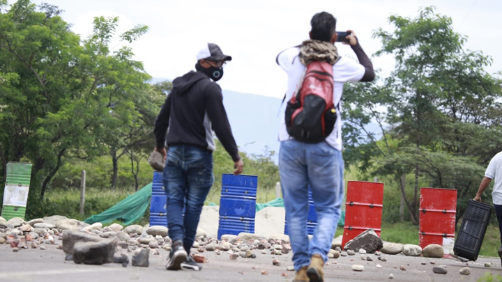 El nuevo punto de protesta es en la vía Cúcuta-El Zulia, a la altura del puente Mariano Ospina Pérez.