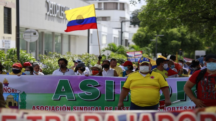 El gremio de docentes públicos también lidera la jornada de protestas.