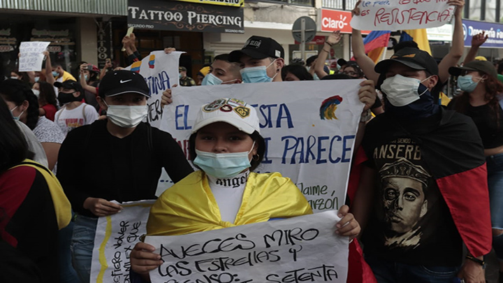 Los manifestantes cumplen con todos los protocolos de bioseguridad.