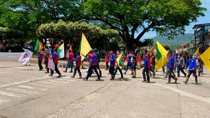 Las comunidades campesinas del Catatumbo se reúnen en el casco urbano de Sardinata.