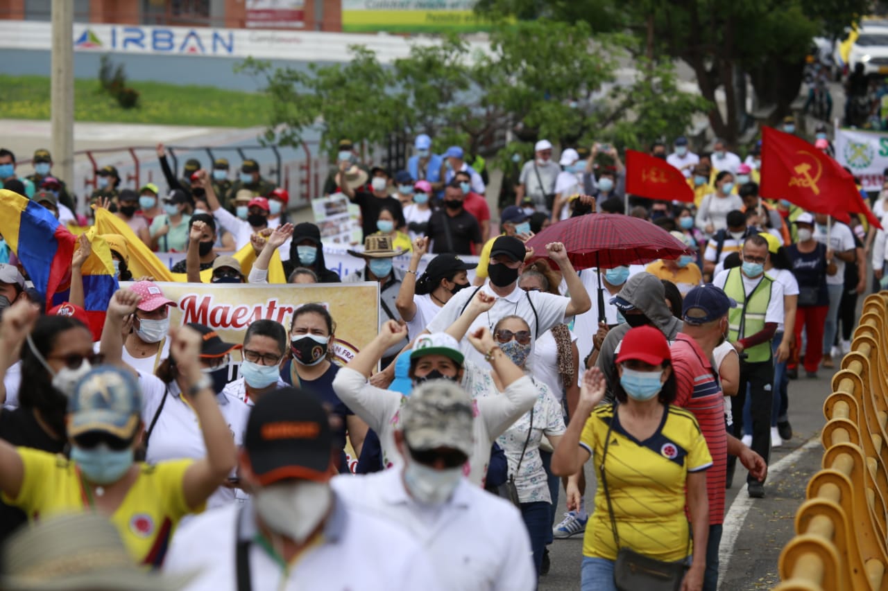 El parque Santander es el destino final de las múltiples movilizaciones.