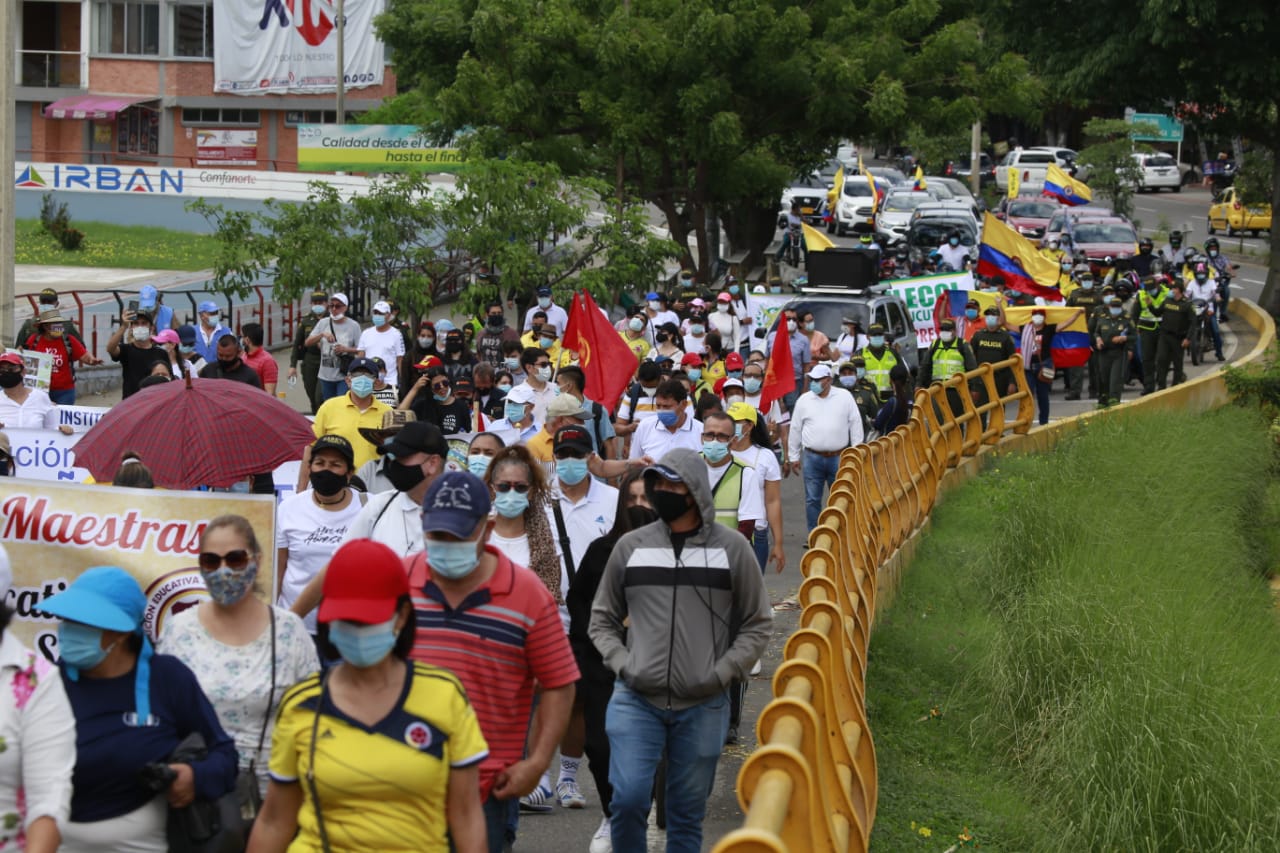 La cita pactada por los profesores se dio sobre la avenida Los Libertadores