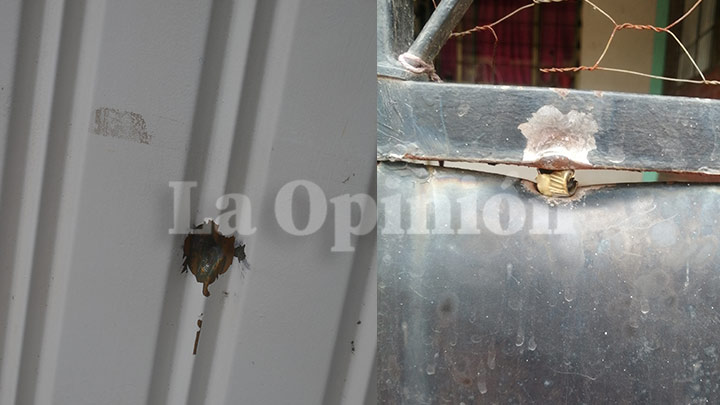 Dos viviendas de la zona, por donde corrió la víctima, fueron impactadas.