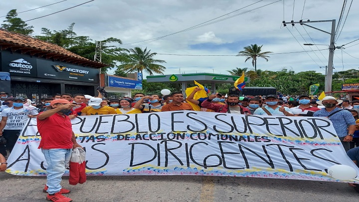 Los habitantes de Ocaña se sumaron a la jornada de protestas que ya cumplen 15 días.