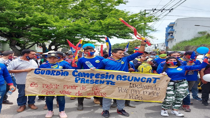 Cerca de 10 mil campesinos se unieron desde El Catatumbo a esta jornada.