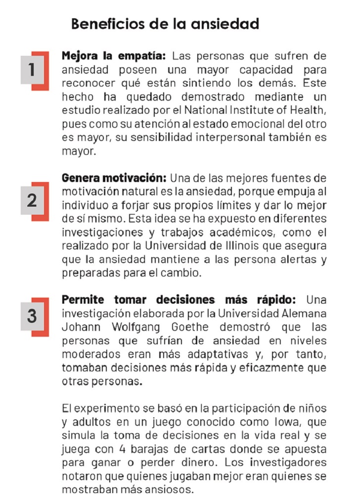 Beneficios de la ansiedad. / Foto: La Opinión 