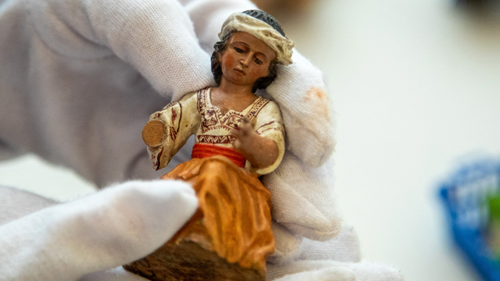 Figuras del pesebre en Ecuador. Foto AFP