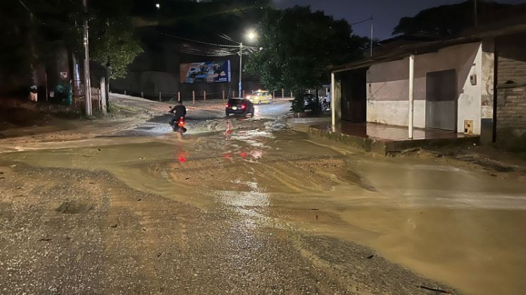 Lluvias en Ocaña generaron deslizamientos de tierra y algunas inundaciones. / Foto: Cortesía / La Opinión 
