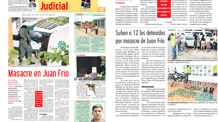 La Opinión plasmó en sus páginas el registro de la masacre en Juan Frío