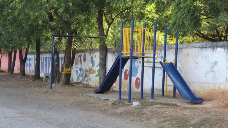 El parque que hay en el barrio fue construido por los mismos vecinos.