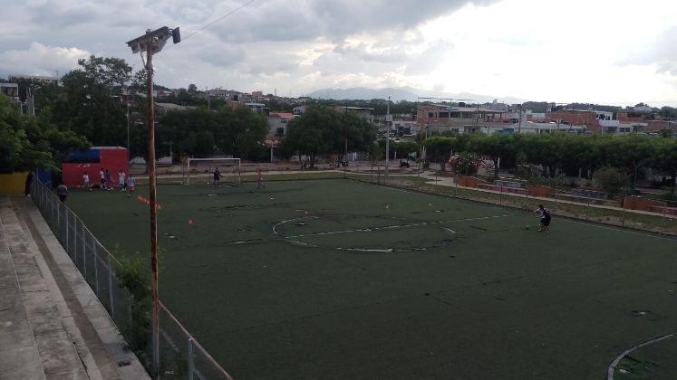 Varios espacios deportivos en este sector llevan años sin mantenimiento