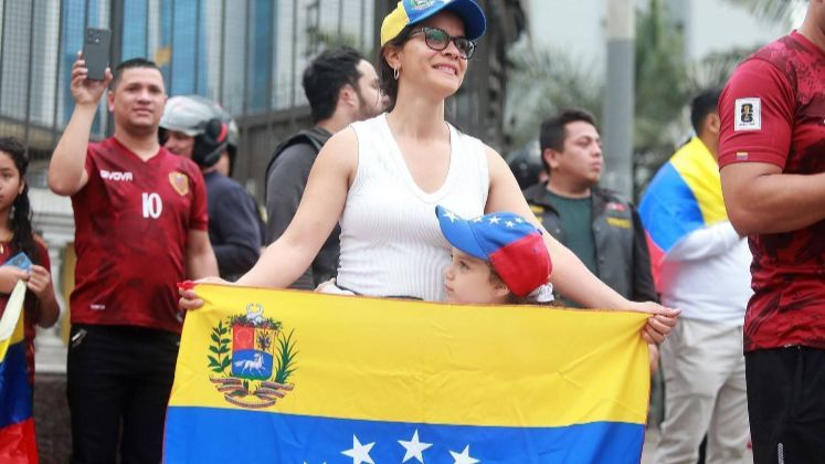 Venezolanos celebraron en Perú.