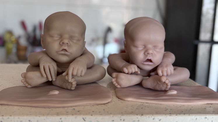 Moldes que usa Nia Reborns para la creación de sus bebés. 