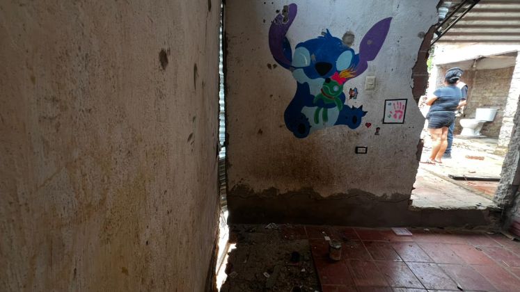 El deslizamiento de tierra causó otros daños estructurales en la vivienda