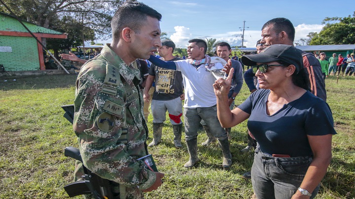 Mediación de la Defensoría puso fin a la retención de militares en Tibú./Foto: AFP