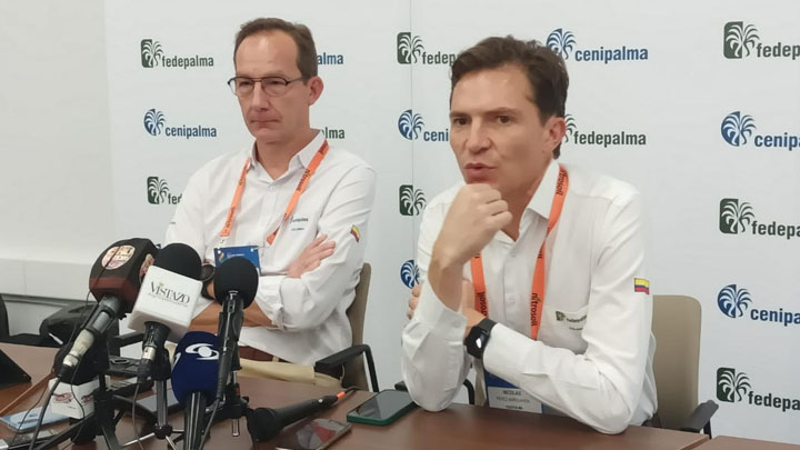 Alexandre Cooman, director general de Cenipalma y Nicolás Pérez Marulanda, presidente ejecutivo de Fedepalma. 