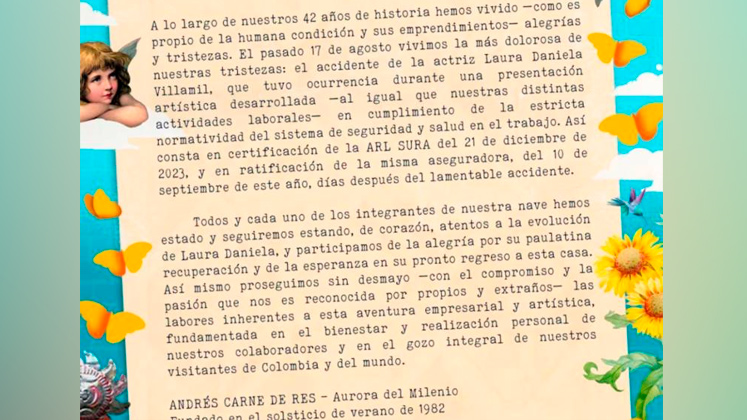 Andrés Carne de Res, carta.