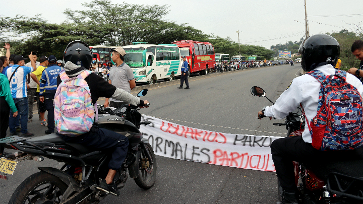 Bloqueos en Cúcuta.