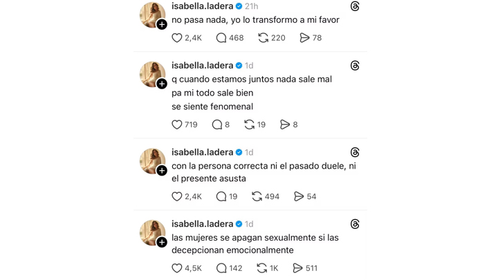 Isabella Ladera lanza indirecta a Béele tras filtración de video íntimo