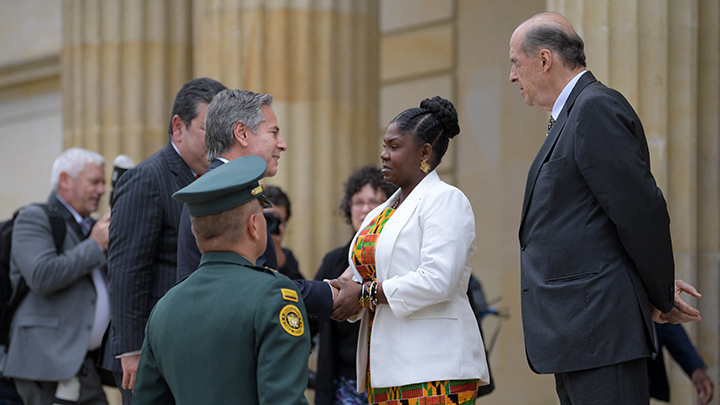 Antony Blinken inicia en Colombia una gira por América Latina