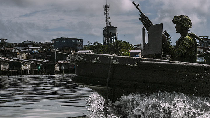 Un puerto colombiano, dos bandas: la guerra urbana que dividió a Buenaventura./Foto: AFP