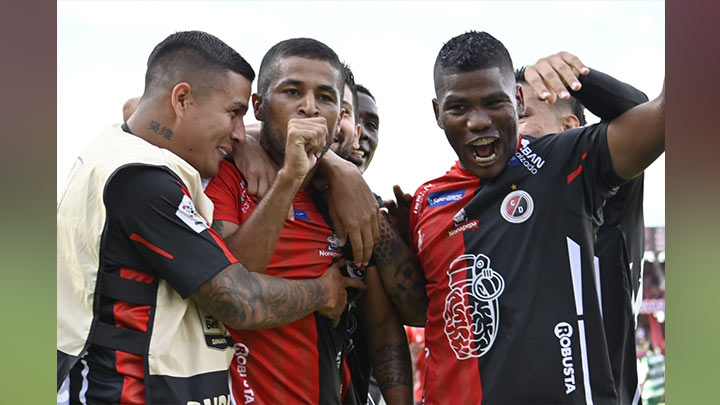 Celebración gol del Cúcuta