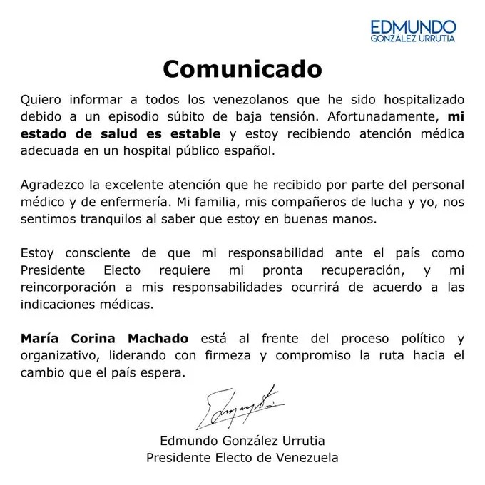 Comunicado. 