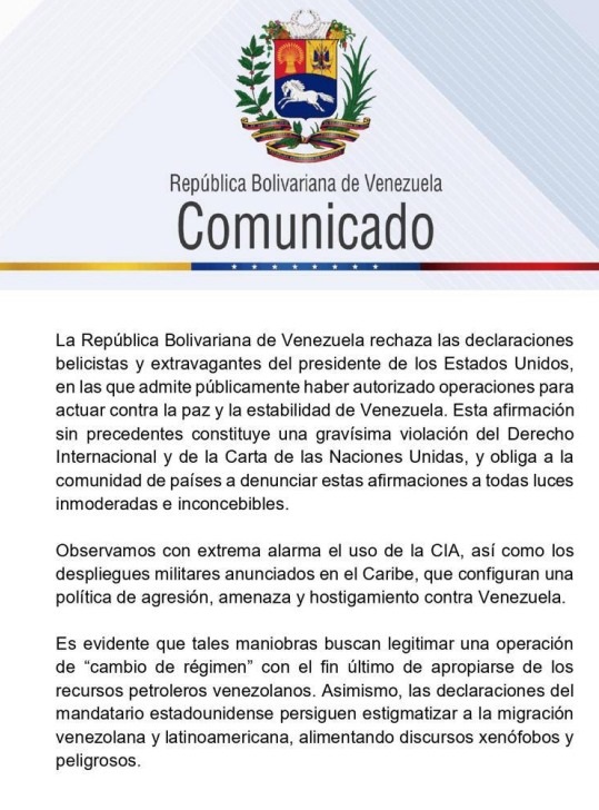 Comunicado de Venezuela