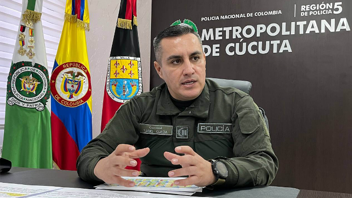 Coronel Fabio Ojeda, comandante de la Policía de Cúcuta.
